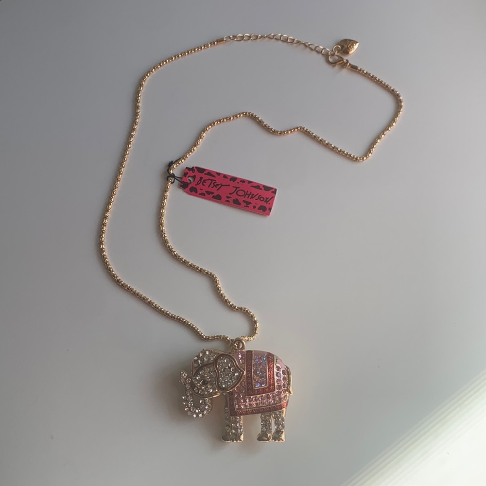 Betsey Johnson Elephant Necklace